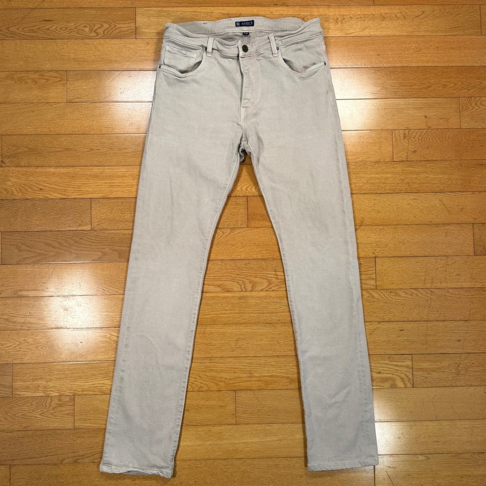 Axels Vail Colorado Mens 35 Light Tan Selvedge Slim Denim‎ Jeans